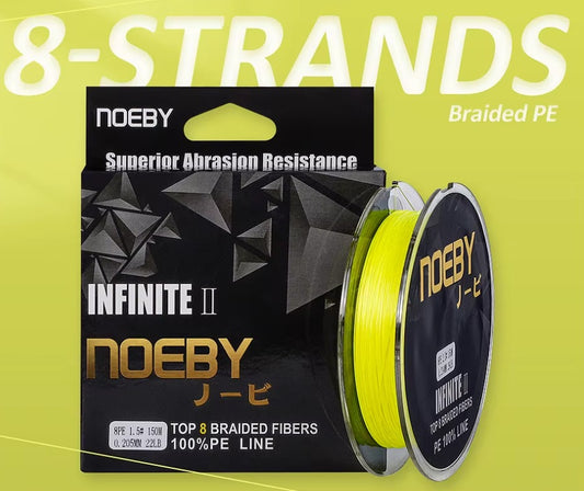 Noeby 1000m PE Braided Fishing Line 8 Strand Super Durable Smooth Casting Fishline Wire for Extra Visibility