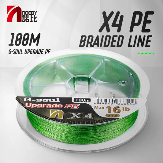 100m braided deep sea 25lb Super durable colorfast 4 strand multifilament braided fishing line